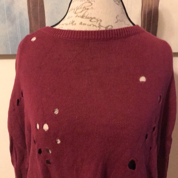 {Abound} Distressed Sweater - Picture 2 of 4